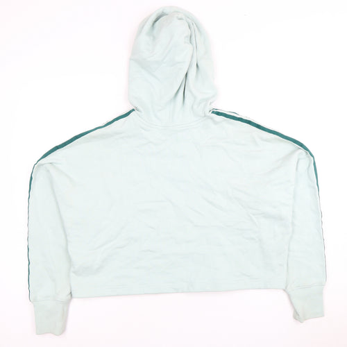 Adidas Women's Green Hoodie, Size 10, Cotton, Casual