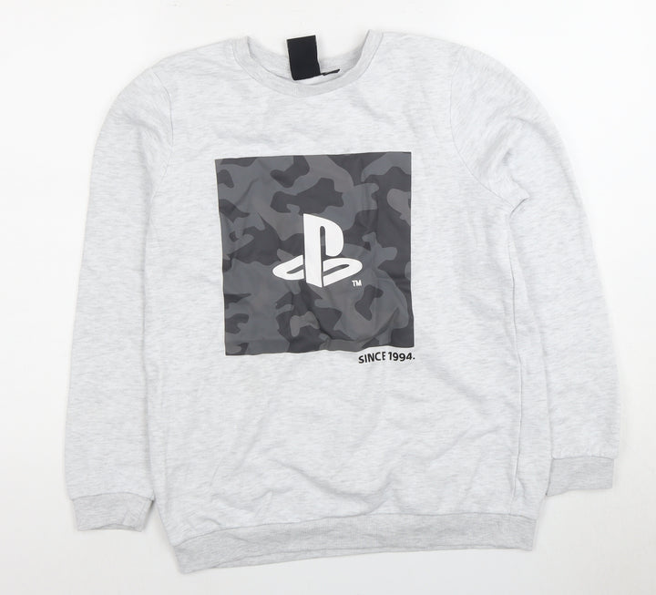 Boys PlayStation Grey Pullover Sweatshirt - Size 14 Years