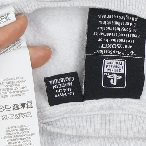 Boys PlayStation Grey Pullover Sweatshirt - Size 14 Years