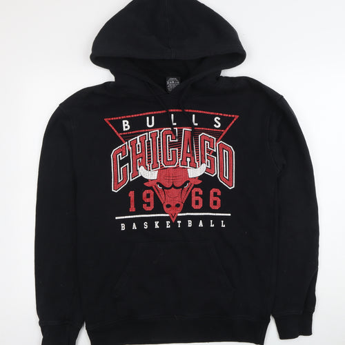 UNK Men's Black Pullover Hoodie S - Basketball Graphic