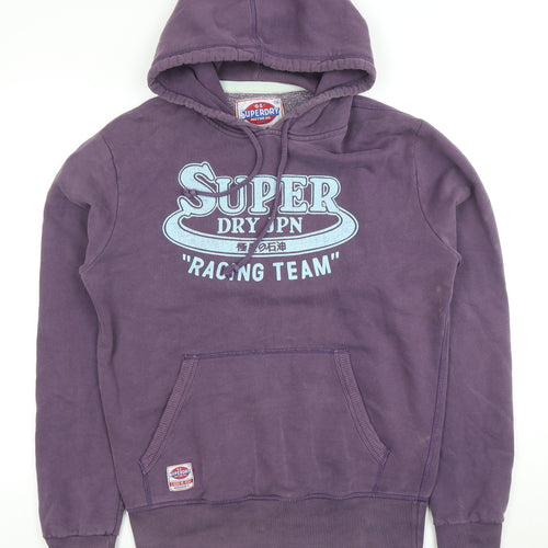 Superdry Men's Purple Pullover Hoodie, L, Racing Style
