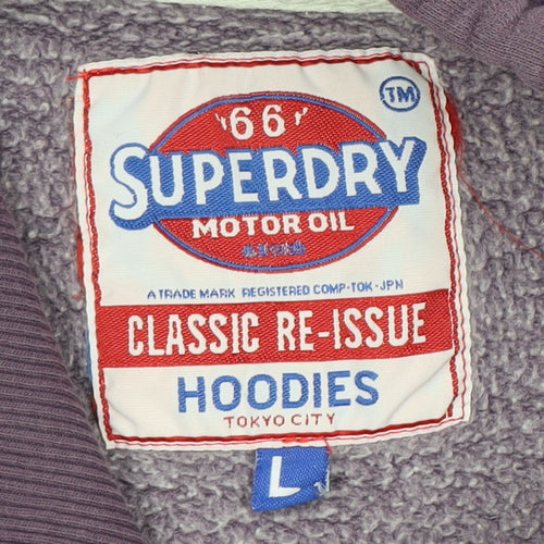 Superdry Men's Purple Pullover Hoodie, L, Racing Style