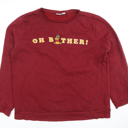 Disney Women’s Red Pullover Sweatshirt Size 14
