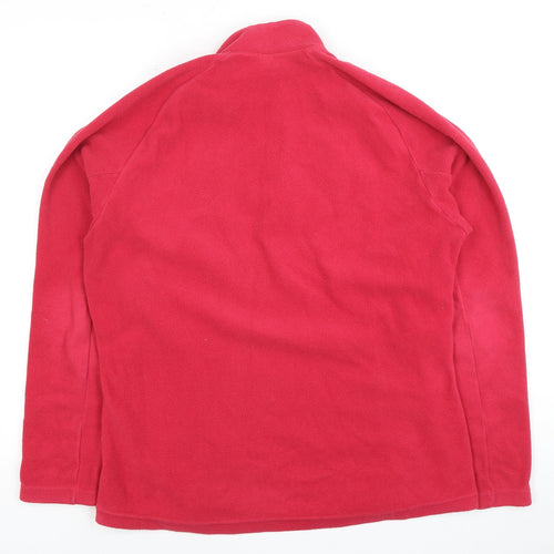 Columbia Red Unisex Fleece Pullover Sweatshirt Size 16