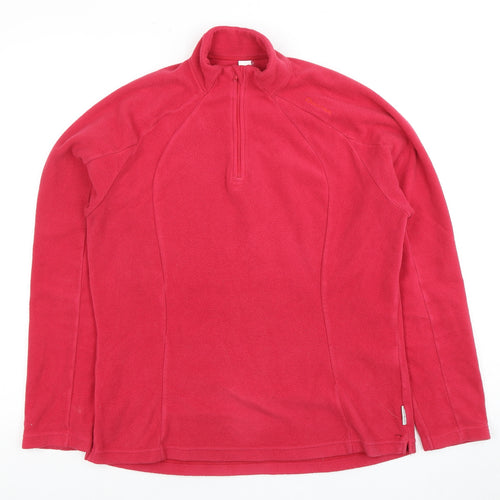 Columbia Red Unisex Fleece Pullover Sweatshirt Size 16