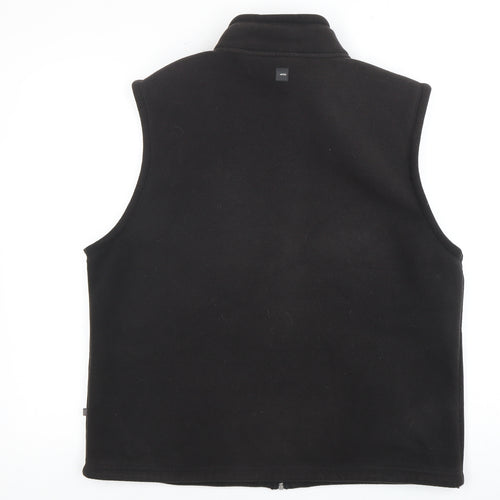 Active Men's Black Fleece Waistcoat L Full Zip Outdoor