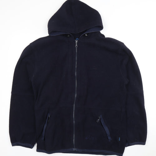 Asics Men's Blue XL Fleece Jacket with Hood