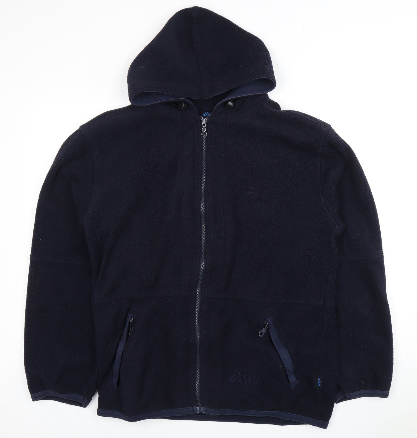Asics Men's Blue XL Fleece Jacket with Hood