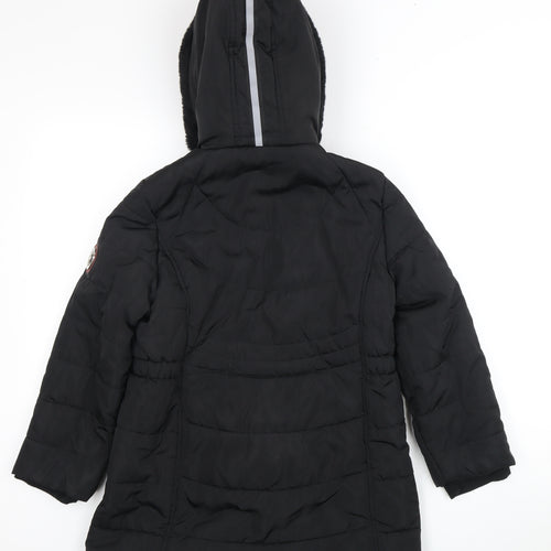 Andy & Evan Girls Black L Puffer Jacket Hooded Winter Coat