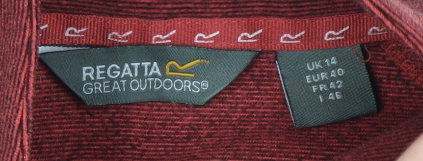 Regatta Women's Red Zip Basic Jacket Size 14