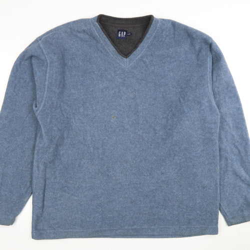 Gap Men's Blue XL Pullover Sweatshirt V-Neck