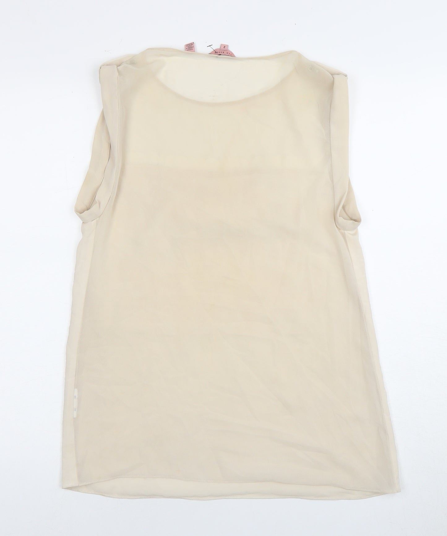 Ted Baker Women's Beige Sequin Sleeveless Top Size 8