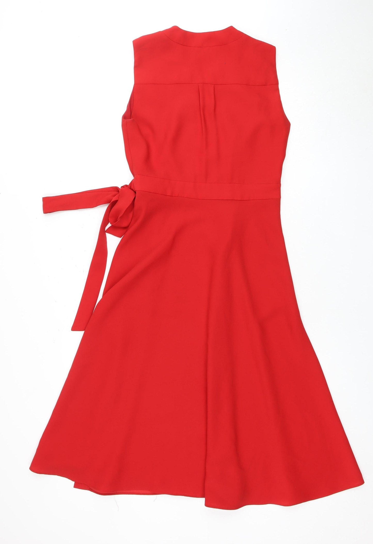 Hobbs Women's Red Wrap Dress Size 10 - Party Classic Style