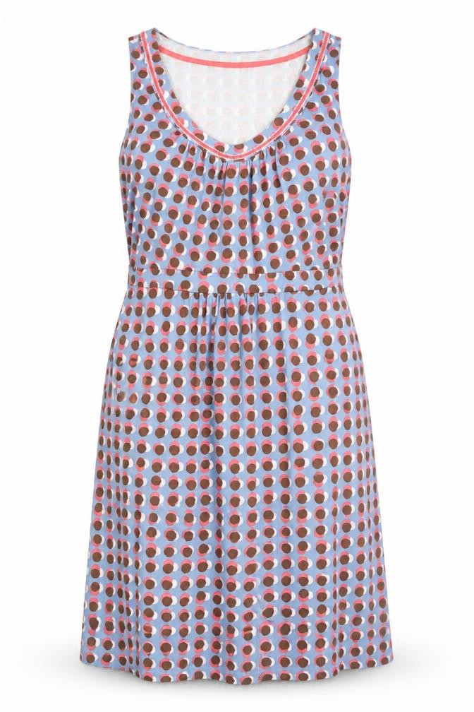 Front view of Boden Women's Multicoloured Polka Dot Shift Dress