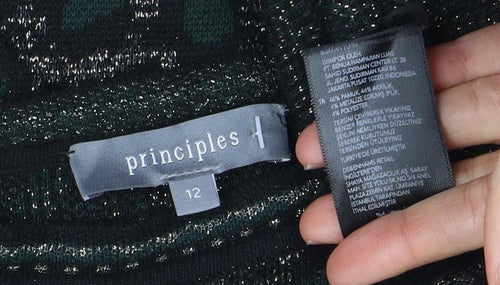Principles Women's Black Knee Length Sheath Dress Size 12
