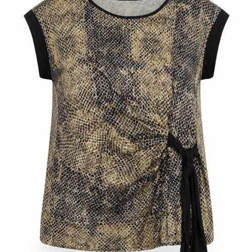 Wallis Women's Brown Animal Print T-Shirt Size 18