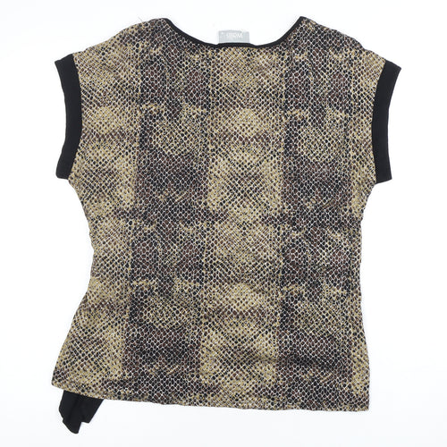 Wallis Women's Brown Animal Print T-Shirt Size 18