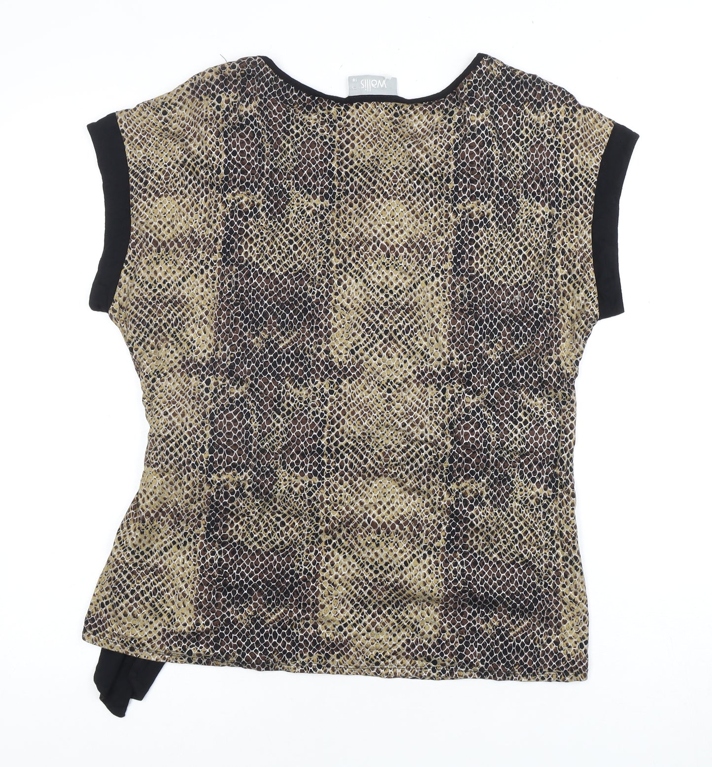 Wallis Women's Brown Animal Print T-Shirt Size 18