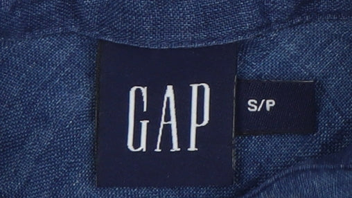 GAP Women's Blue Sleeveless Linen Blouse - S