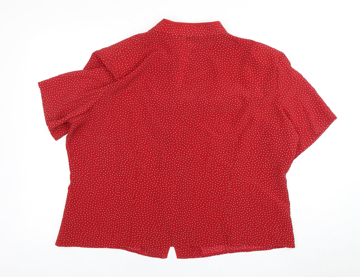 Berkertex Women's Red Polka Dot Button-Up Top