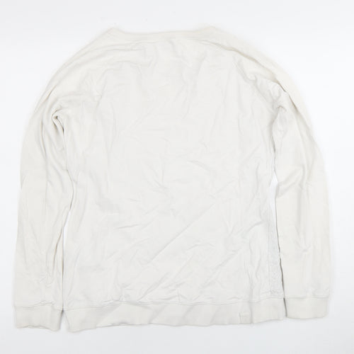 Fat Face Women's Ivory Crochet Pullover Sweatshirt Size 10