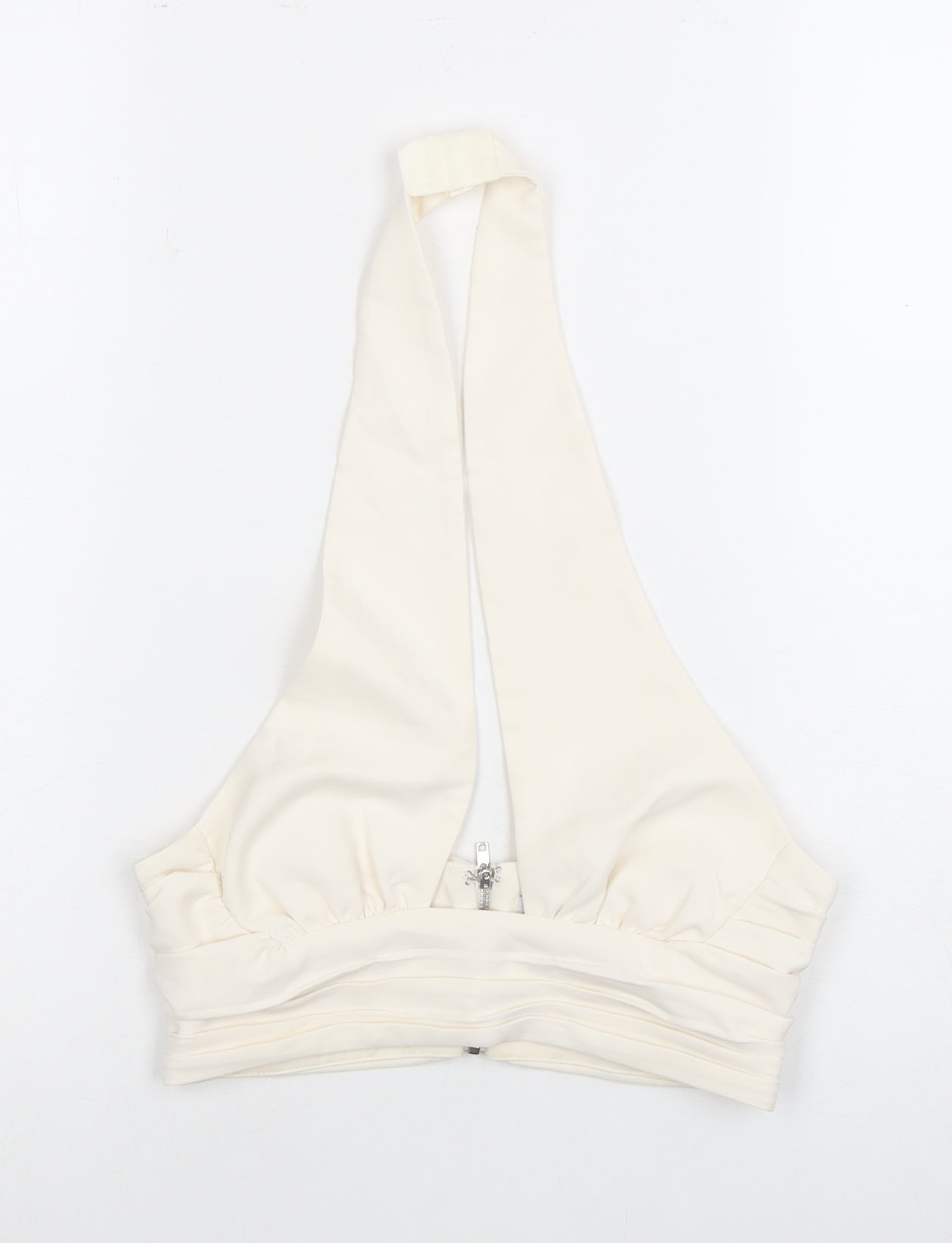 Oh Polly Women's White Cropped Halter Camisole Top Size 6