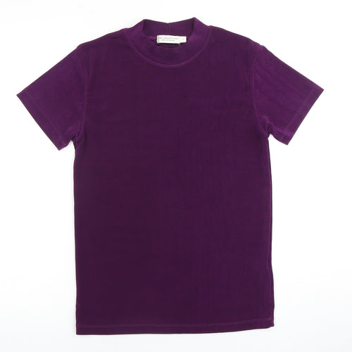 House of Fraser Women's Purple Mock Neck Top Size S