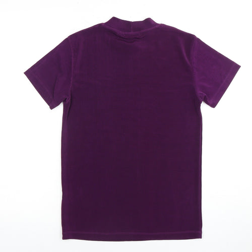 House of Fraser Women's Purple Mock Neck Top Size S