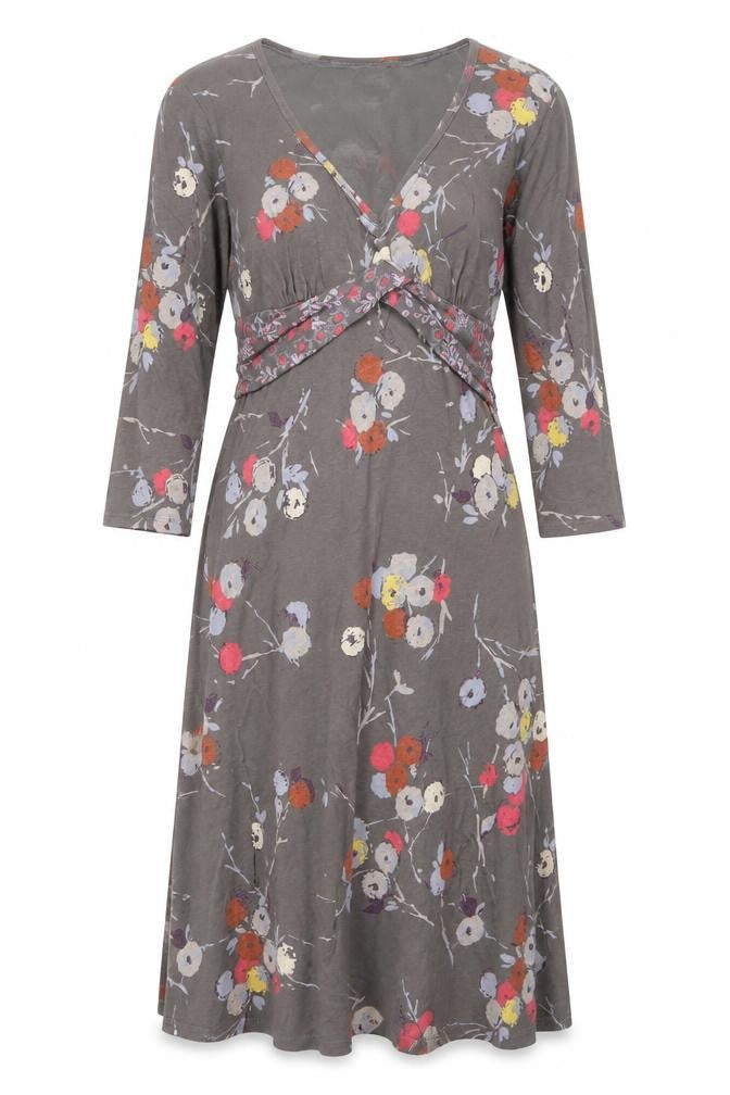 Front view of You Found Me Women's 12 Multicoloured Wrap Dress