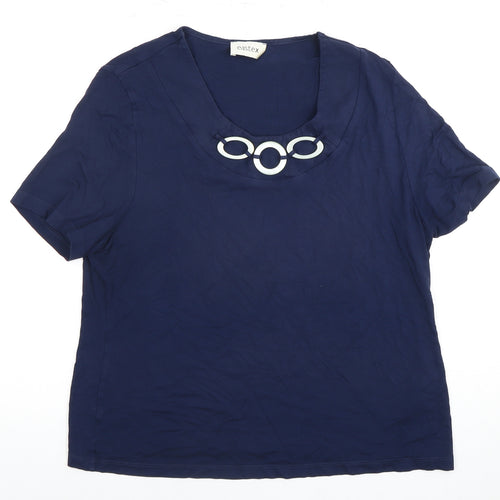 Eastex Women's Blue Round Neck T-Shirt - UK 14