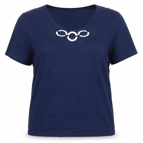 Eastex Women's Blue Round Neck T-Shirt - UK 14