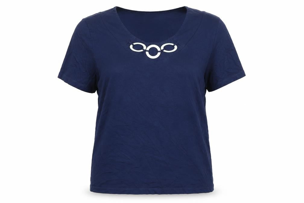 Eastex Women's Blue Round Neck T-Shirt - UK 14
