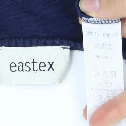 Eastex Women's Blue Round Neck T-Shirt - UK 14