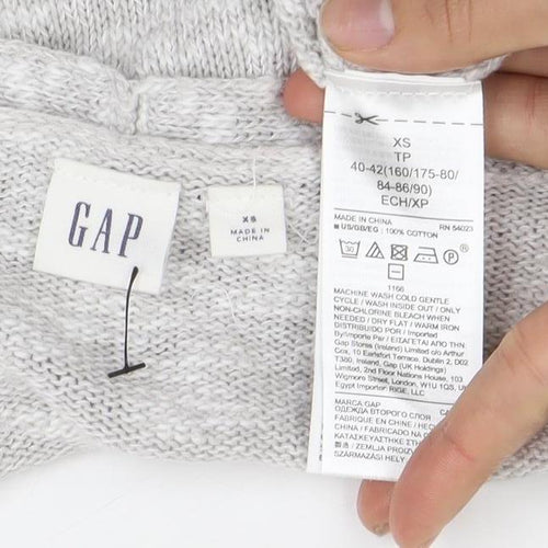 GAP Women's Grey Pullover Jumper V-Neck XS