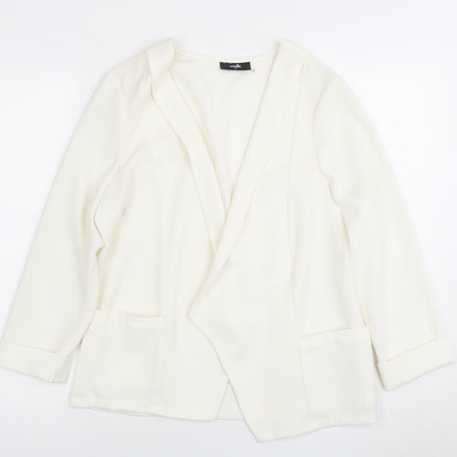 Wallis Women's White Blazer, Size M, Formal, Lined