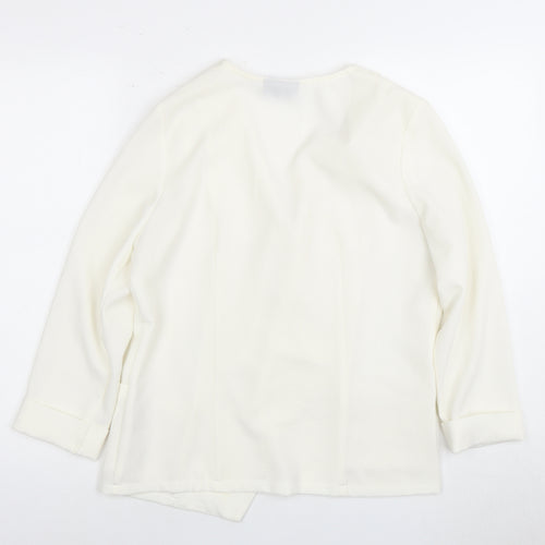 Wallis Women's White Blazer, Size M, Formal, Lined