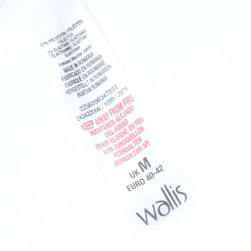 Wallis Women's White Blazer, Size M, Formal, Lined