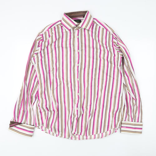 Jones Men's Multicoloured Striped Dress Shirt