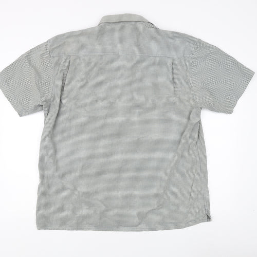 Jeff Banks Men's Grey Check Extra-Slim Shirt 2XL