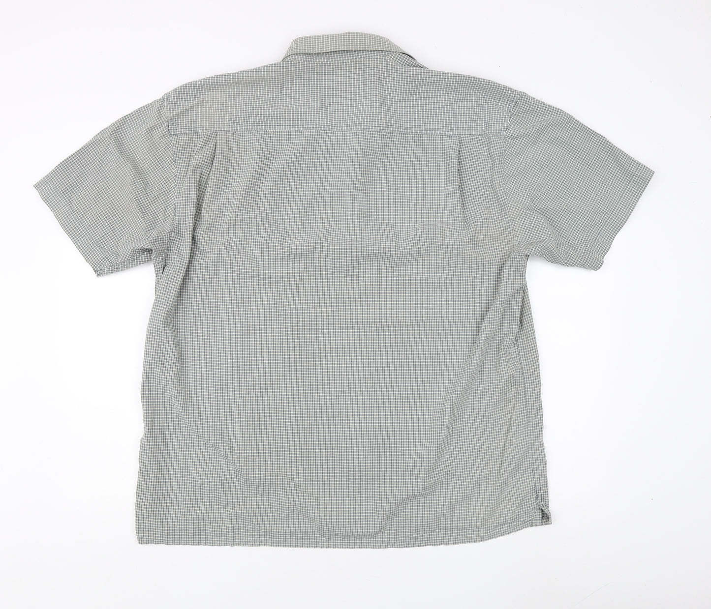 Jeff Banks Men's Grey Check Extra-Slim Shirt 2XL