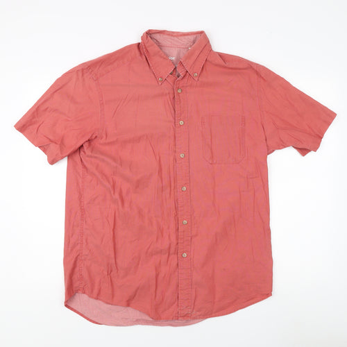Guise Men's Red Short Sleeve Button-Up Shirt