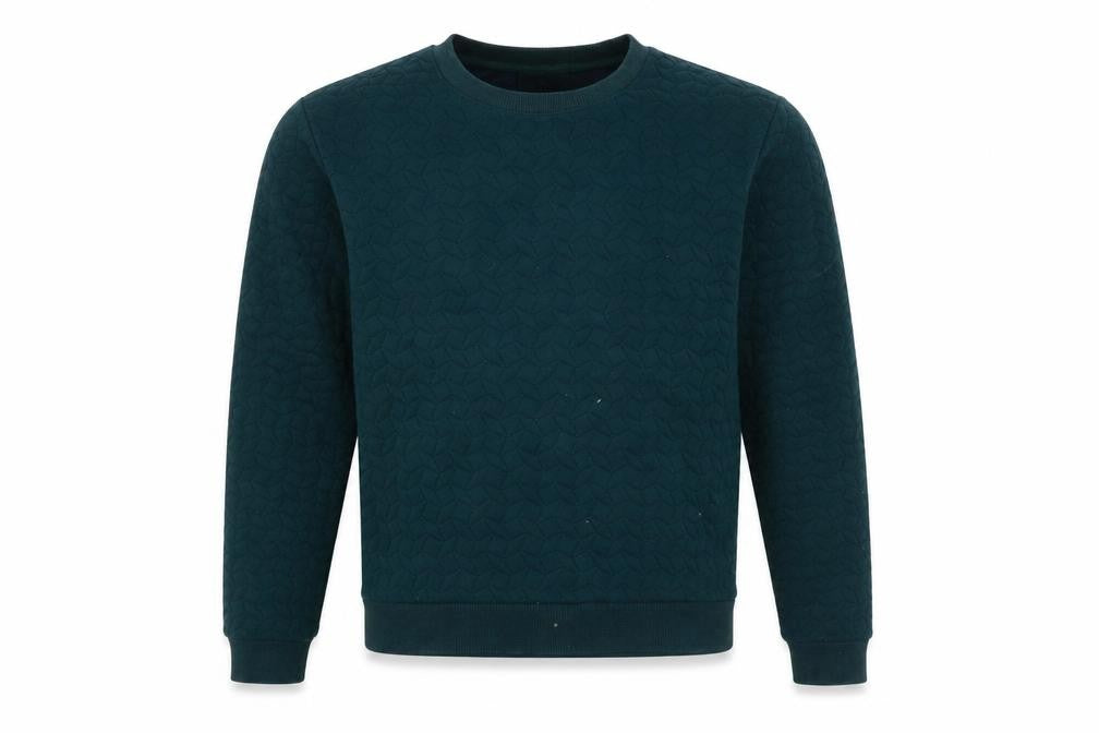 Front view of Louche unisex green pullover sweatshirt l