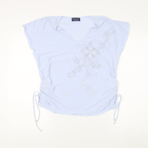 Saloos Collection Women's Blue Tunic T-Shirt, Size L