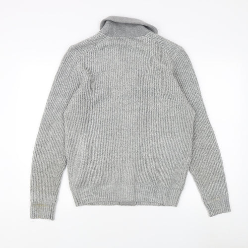 Marks & Spencer Men's Grey Cardigan, Size L, Knitwear