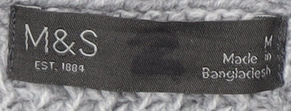 Marks & Spencer Men's Grey Cardigan, Size L, Knitwear
