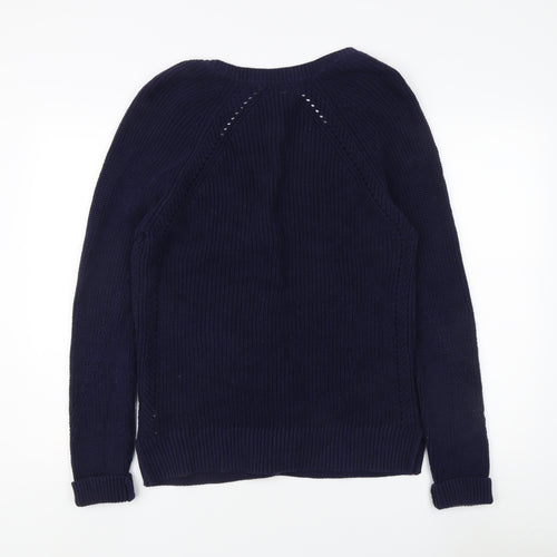 Rachel Roy Women's Blue V-Neck Cardigan L