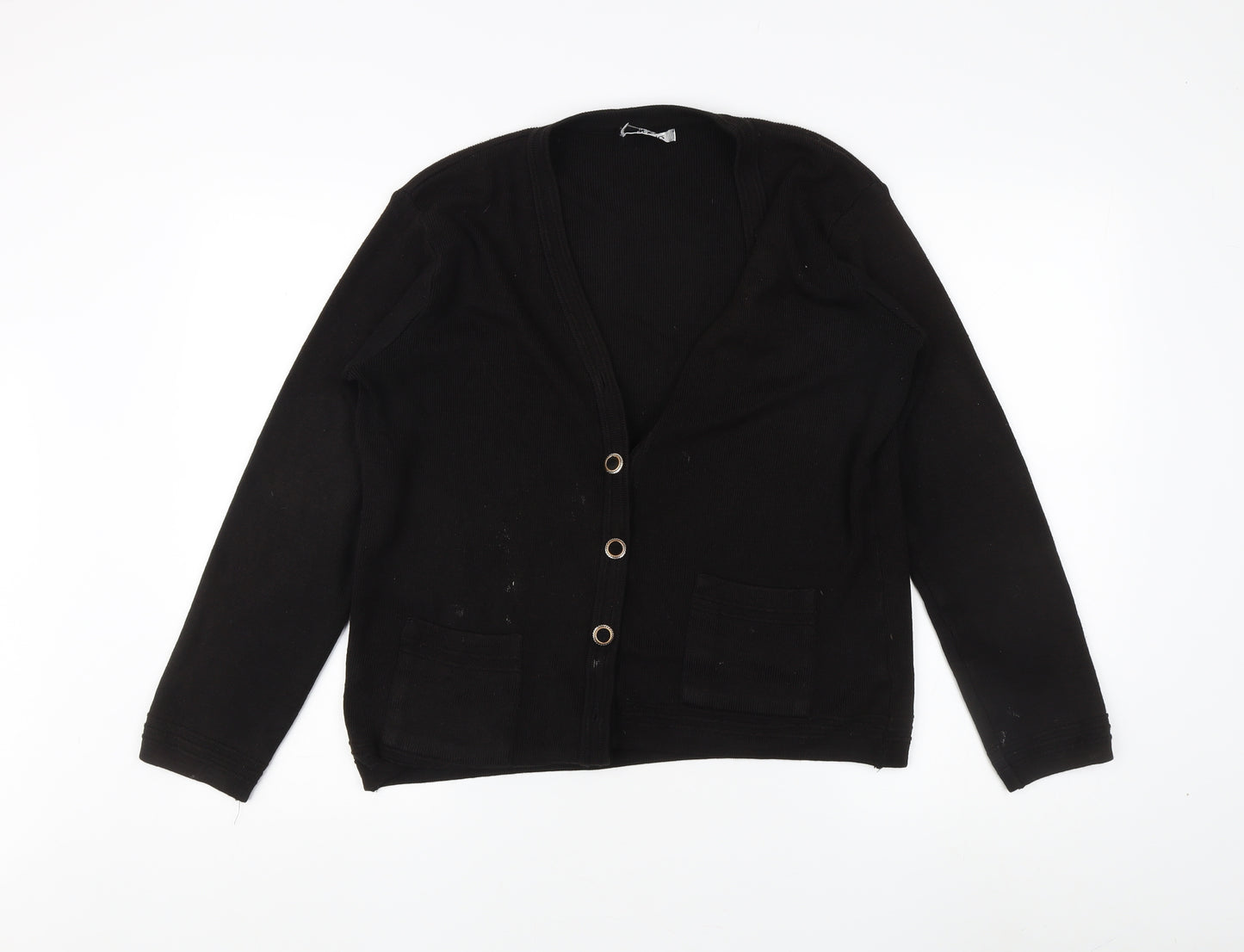 Berketex Women's Black Cardigan, Size 14, Classic Style