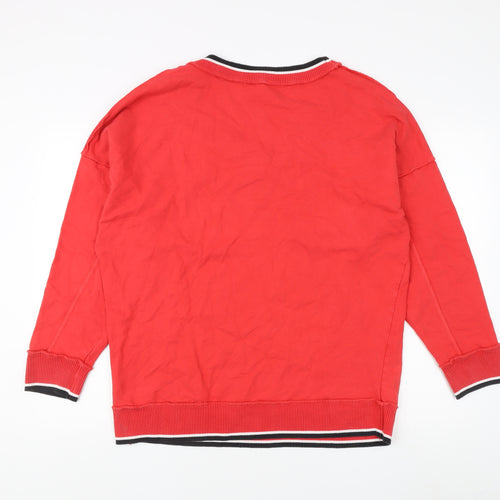 Next Women's Red V-Neck Sweatshirt Size 18