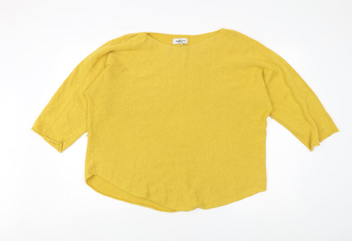 Isabella D. Women's Yellow Pullover Jumper XL