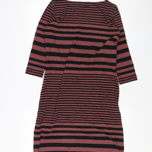 Autograph Women's Black Cotton Striped Dress Size 14